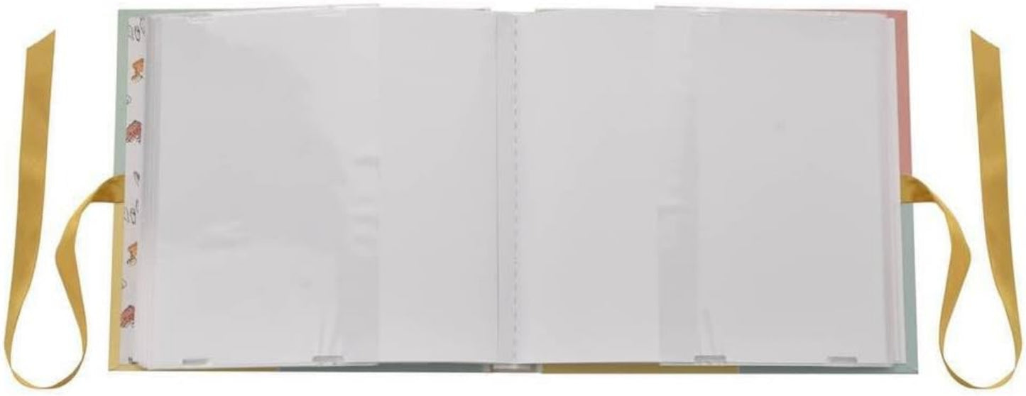 Open book with yellow ribbon bookmark on a white background