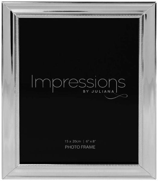Impressions Silver Plated Single Beaded Edge Frame 6" x 8"