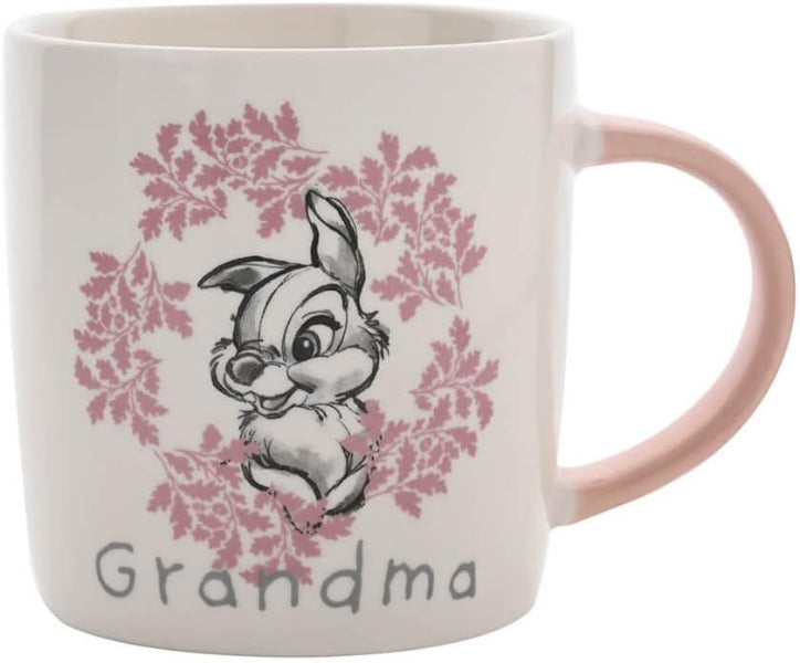 Mug with cartoon character and 'Grandma' text on a white background