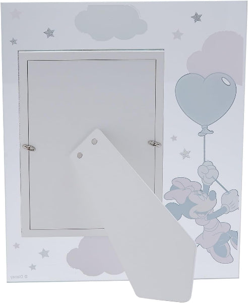 Decorative wall panel with cartoon character, balloon, and cloud design on a light gray background.