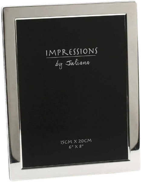 Impressions Silverplated Photo Frame Flat Edge 6" x 8"