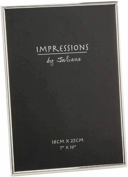 Black picture frame with silver border and 'Impressions by Juliana' branding