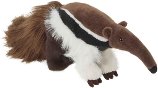 Plush toy of an anteater on a white background
