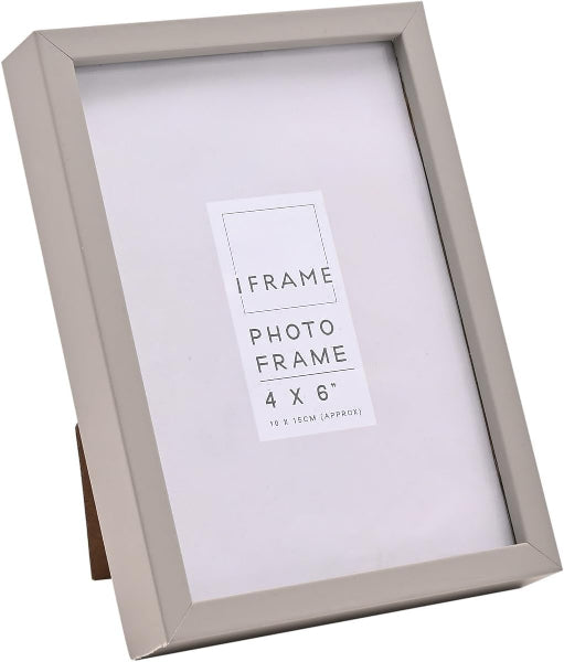 Impressions iFrame Grey Wooden Frame 4" x 6"