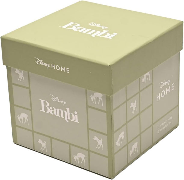 Decorative box with 'Bambi' branding and grid pattern on a white background