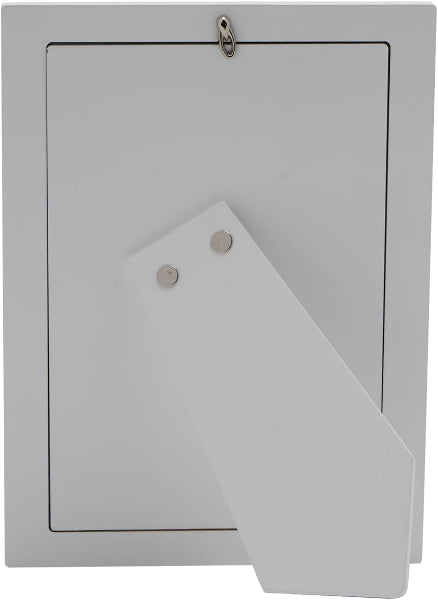 Gray envelope with a flap and two metal buttons on a matching gray background