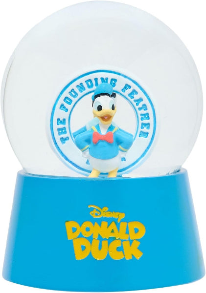 Snow globe with Donald Duck character on a white background