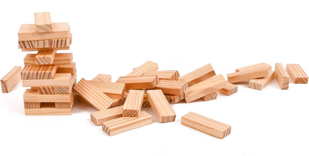 Kandy Toys M.Y Traditional Tumbling Tower Game with 48 Wooden Pieces