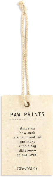 Demdaco Inspired Collection Bell Paw Prints Design 27cm