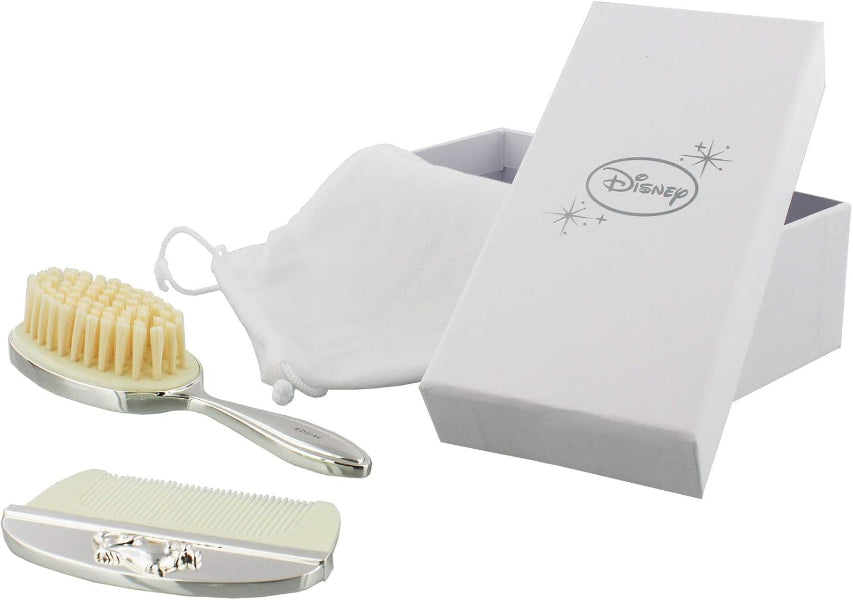 Disney Winnie The Pooh Silver Plated Brush & Comb Set