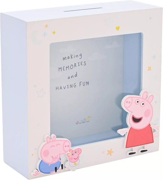 Peppa Pig Making Memories and Having Fun Money Box with Coin Slot 15cms