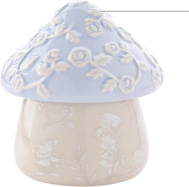 Decorative mushroom with floral patterns on a white background