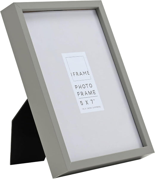 Impressions iFrame Grey Wooden Photo Picture Frame 5" x 7"