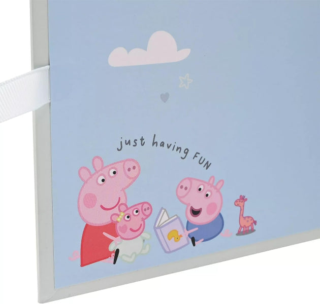 Cartoon characters on a light blue background with 'just having fun' text
