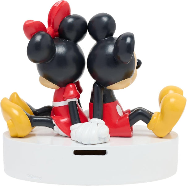 Two cartoon character figurines in a romantic pose on a white base.
