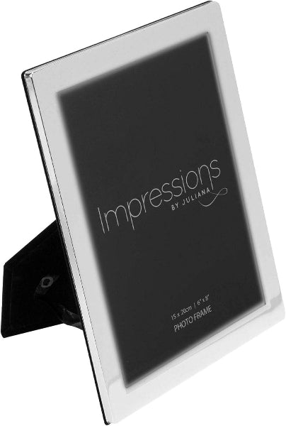 Impressions Silverplated Photo Frame Flat Edge 6" x 8"