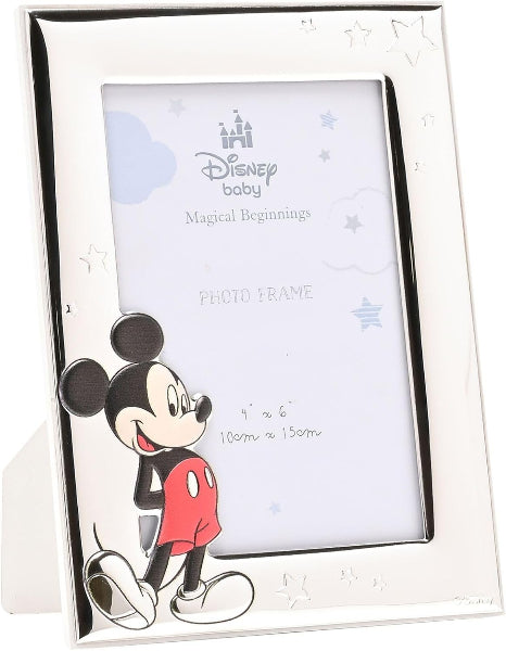 Disney baby photo frame with Mickey Mouse design on a white background