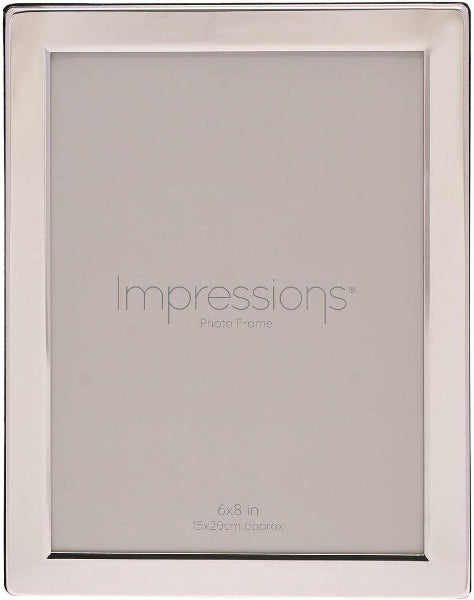 Impressions Silverplated Photo Frame Flat Edge 6" x 8"