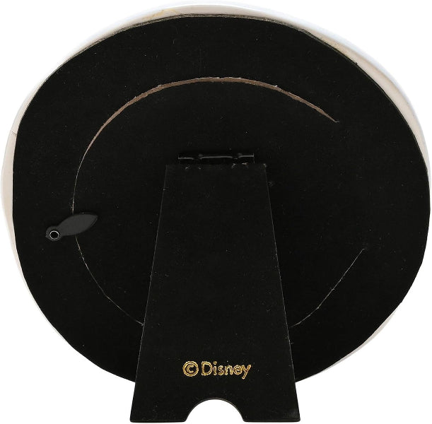 Black stand with Disney logo on a white background
