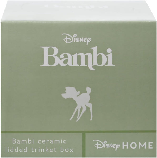 Disney Bambi ceramic lidded trinket box packaging with Disney logo
