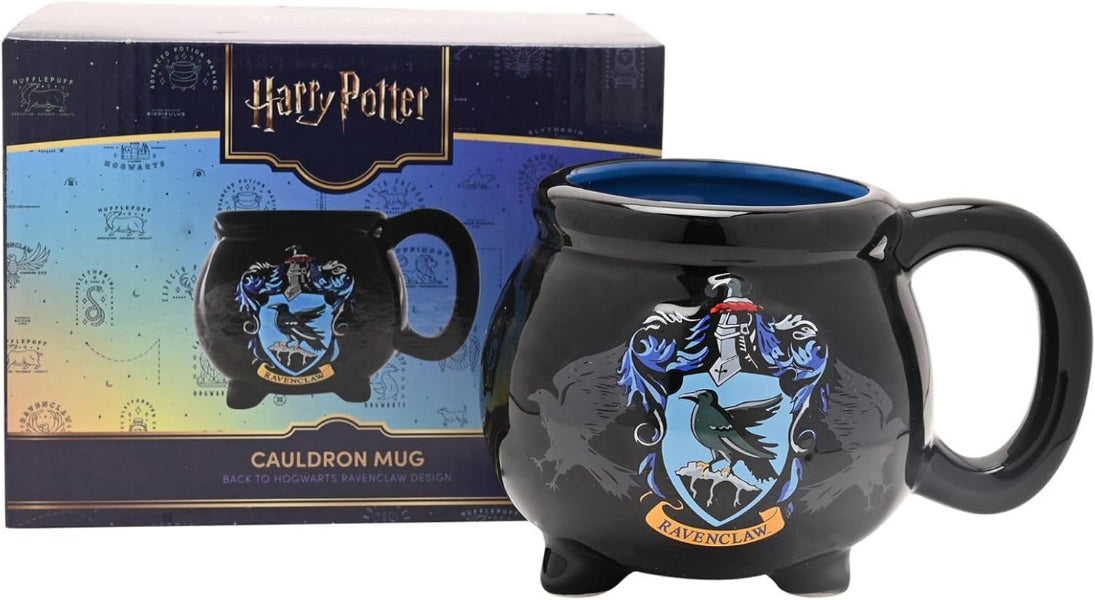 Harry Potter mug with Ravenclaw crest on a matching box