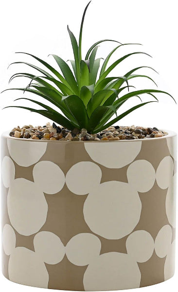 Disney Mickey Ceramic Footed Planter with Faux Plant 20cms