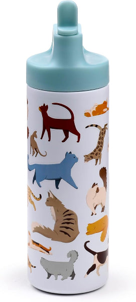 Bottle with animal illustrations on a white background