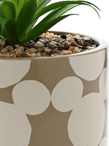 Disney Mickey Ceramic Footed Planter with Faux Plant 20cms
