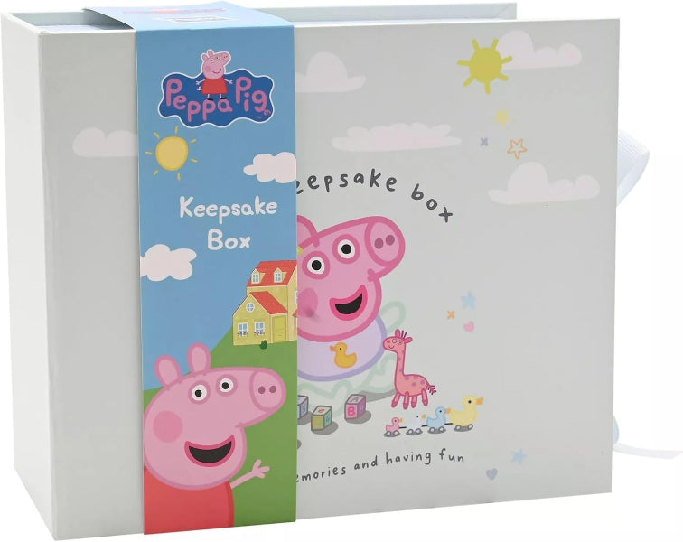 Keepsake box with Peppa Pig design on a white background