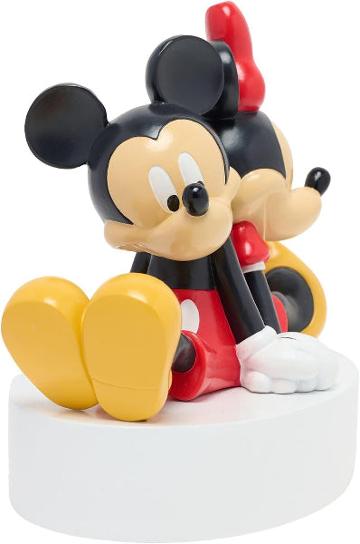 Mickey Mouse figurine on a white base