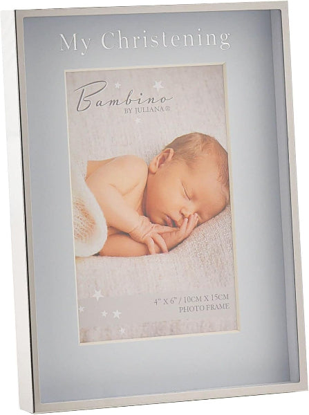 Bambino "Christening Day" Blue Photo Frame 4" x 6"