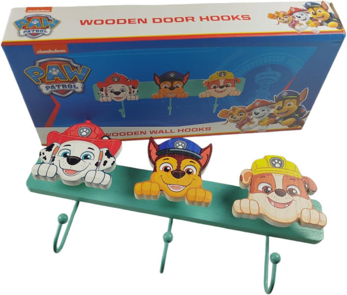 Paw Patrol Wooden Wall Hooks