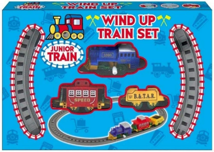 Kandy Toys 8pc Junior train Wind Up Train Set