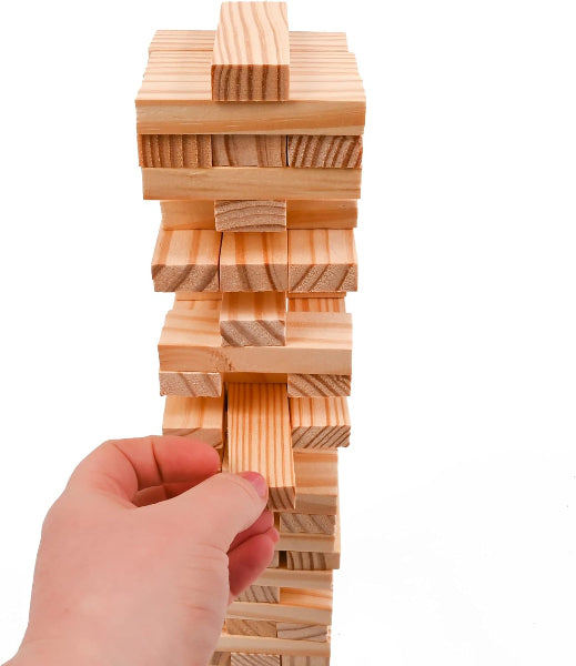 Kandy Toys M.Y Traditional Tumbling Tower Game with 48 Wooden Pieces