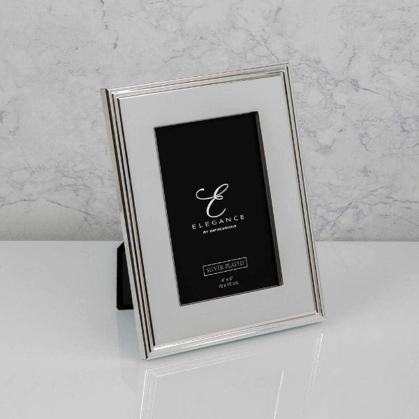 Impressions Elegance Silverplated Rib Edge Frame 4" x 6"