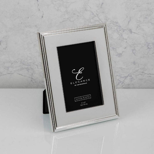 Impressions Elegance Silverplated Rib Edge Frame 4" x 6"