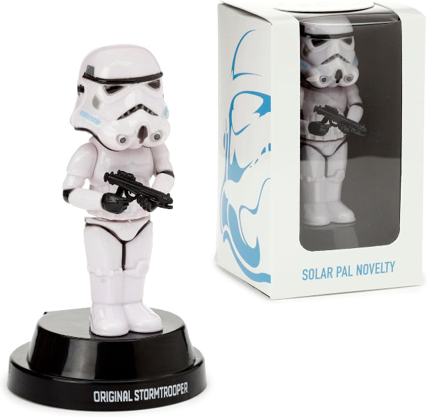 Stormtrooper figurine with packaging on a white background