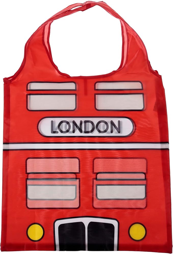 Puckator Foldable Reusable Shopping Bag London Icons Red Routemaster Bus Design