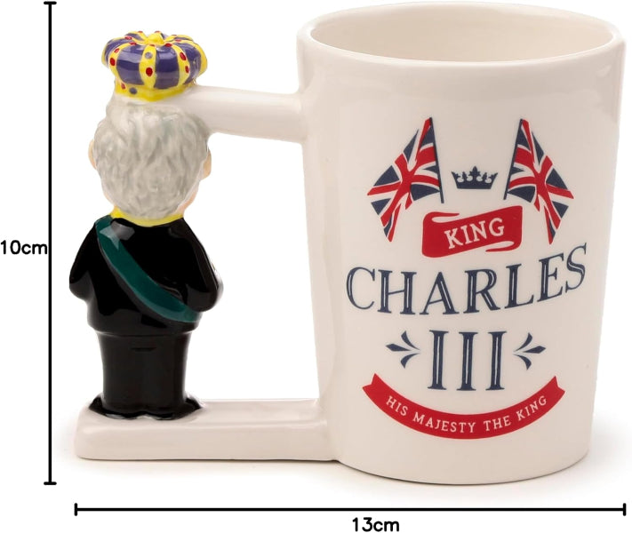 King Charles III Ceramic Shaped Handle Mug 400ml