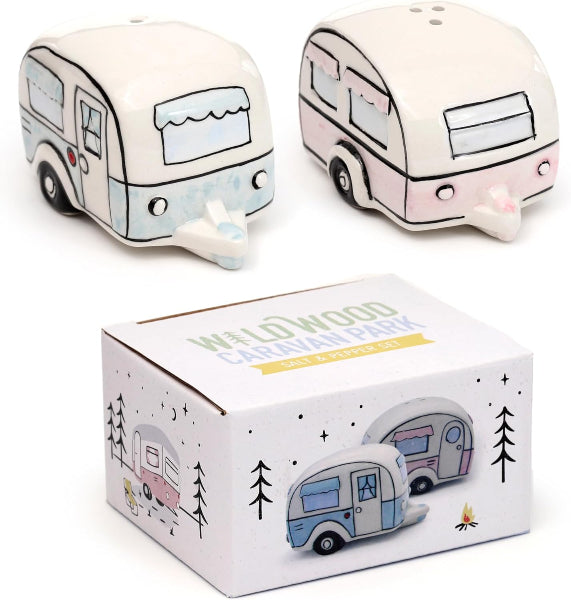 Home Is Where You Park It Caravan Ceramic Salt & Pepper Set