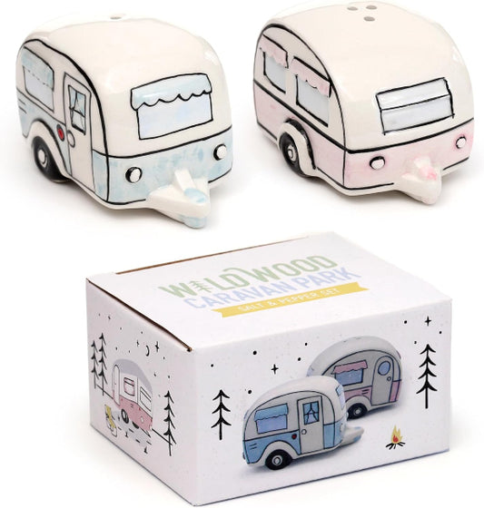 Home Is Where You Park It Caravan Ceramic Salt & Pepper Set