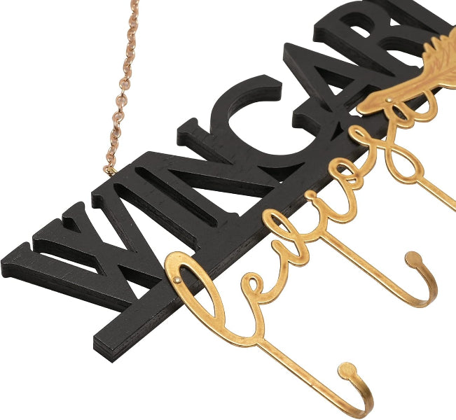 Decorative hook with 'Wincard' branding on a white background