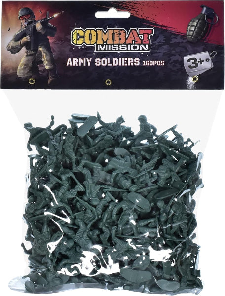 KandyToys Combat Mission 160 Piece Plastic Toy Soldiers