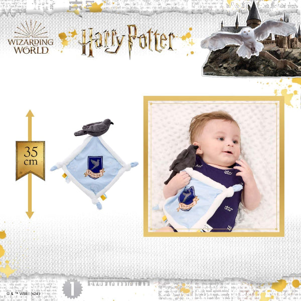 Baby wearing a Harry Potter-themed outfit with a bird, surrounded by 'Harry Potter' branding and images.