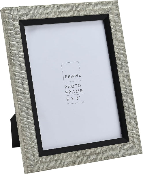 Impressions iFrame Grey Finish Photo Picture Frame 6" x 8"