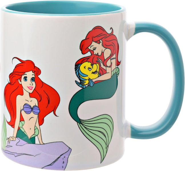 Mug with cartoon mermaid design on a white background