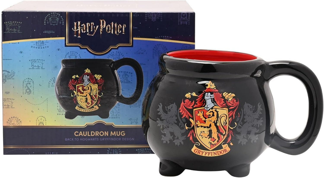 Harry Potter Gryffindor mug with box on a white background