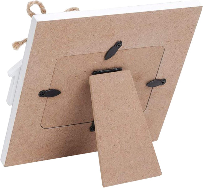 Set of cardboard picture frames with a white base on a white background