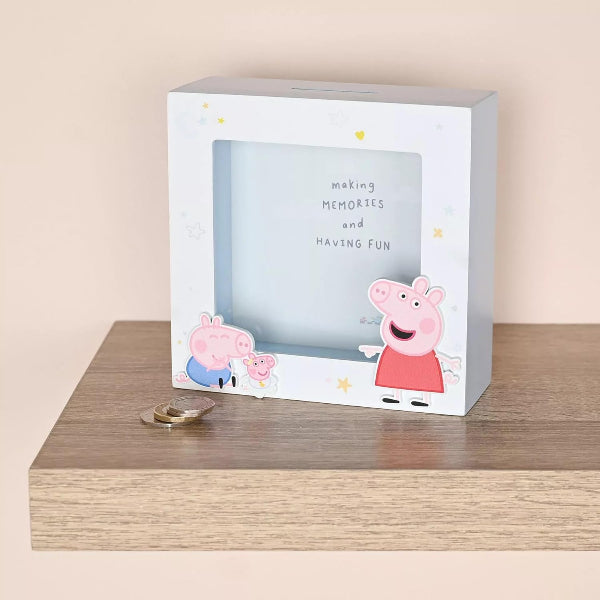 Peppa Pig Making Memories and Having Fun Money Box with Coin Slot 15cms
