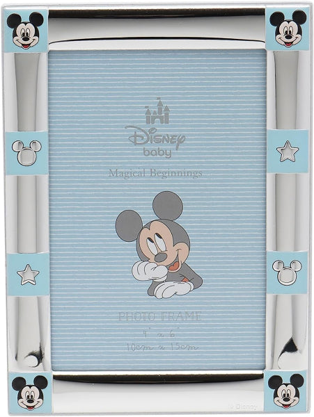 Disney baby photo frame with cartoon character on a light blue background